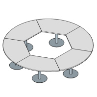 Стол переговоров круглый Skandi D360