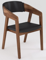 Стул Сохо Soft AL 101S Экокожа черная/Темный орех Стул Сохо Soft AL 101S Экокожа черная/Темный орех