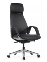 Кресло Гермес А черная кожа