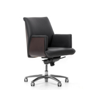 Кресло Zeus B кожа черная Дуб Ферро Кресло Zeus B кожа черная Дуб Ферро