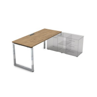 Стол рабочий Gloss Line прямолинейный три опоры НСТП-О.996  правый  Стол рабочий Gloss Line прямолинейный три опоры НСТП-О.996  правый