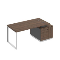 Стол руководителя на опорной тумбе (левый/правый) Bravo БР 105 Стол руководителя на опорной тумбе (левый/правый) Bravo БР 105