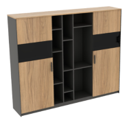 Шкаф для документов Lido DG51-2.201166 Светлый орех (S-83)/Антрацит (S-59)