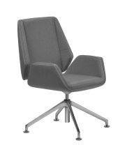 Кресло Siena Chrome B4L ткань рогожка серый 