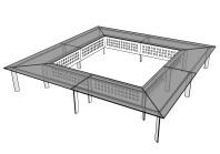 Стол для переговоров квадратный с защитной панелью Glassline 460х460х75 Стол для переговоров квадратный с защитной панелью Glassline 460х460х75