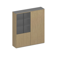 Шкаф для документов высокий 4-дверный (для одежды с дополнением+высокий комбинированный) ION ИН 359 Шкаф для документов высокий 4-дверный (для одежды с дополнением+высокий комбинированный) ION ИН 359