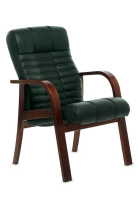 Кресло Multi Office Atlant D Wood кожа зеленая