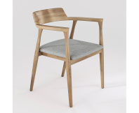 Стул Киото AL 103 Рогожка Лайт грей / Натуральный орех