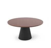 NOALE Стол кофейный низкий Орех/черный прямая кромка NOALE Стол кофейный низкий Орех/черный прямая кромка