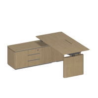 Стол руководителя на электроприводе на опорной тумбе левый ION ИН 136 Стол руководителя на электроприводе на опорной тумбе левый ION ИН 136