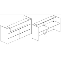 Стойка ресепшен Onix, комплект №6 O.R-K-6