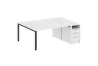 Рабочая станция 2 места Metal System Style с опорной тумбой БП.РС-СТП-2.4 Рабочая станция 2 места Metal System Style с опорной тумбой БП.РС-СТП-2.4