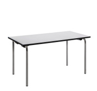 IBIZA Стол складной 160*70  белый/графит/хром