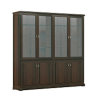 Шкаф для документов со стеклом 4 створки Ministry Южный орех Шкаф для документов со стеклом 4 створки Ministry Южный орех