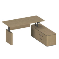 Стол руководителя на электроприводе на опорной тумбе правый ION ИН 139 Стол руководителя на электроприводе на опорной тумбе правый ION ИН 139