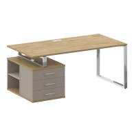 Стол руководителя Shift на опорной тумбе SK.SRT-180 (L) Стол руководителя Shift на опорной тумбе SK.SRT-180 (L)