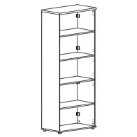 Стеллаж высокий с задней стенкой ДСП А4 376  Стеллаж высокий с задней стенкой ДСП А4 376