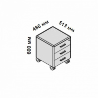 158524 IULIO - Передвижная тумба с 3-я ящиками и замком 158524 IULIO - Передвижная тумба с 3-я ящиками и замком