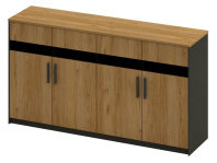 Шкаф для документов 4-х дверный Lido DG64-2.157085 Светлый орех (S-83)/Антрацит (S-59)