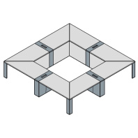 Стол переговоров квадратный iTable 360х360
