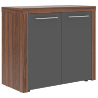 Шкаф низкий для документов Zenn ZLC 85.1 антрацит/орех даллас Шкаф низкий для документов Zenn ZLC 85.1 антрацит/орех даллас