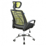 Кресло Alsav 777 Ткань черная/Сетка салатовая Кресло Alsav 777 Ткань черная/Сетка салатовая