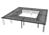 Стол для переговоров квадратный с защитной панелью Glassline 400х400х75 Стол для переговоров квадратный с защитной панелью Glassline 400х400х75