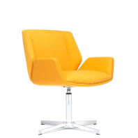 Кресло Overtime с низкой спинкой на крестовине без колес кожа Madras 