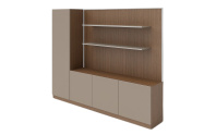 Шкаф с открытыми полками и гардеробом WNS2118W Шкаф с открытыми полками и гардеробом WNS2118W