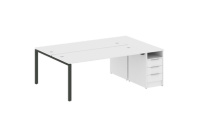 Рабочая станция 2 места Metal System Style с опорной тумбой БП.РС-СТП-2.5 Рабочая станция 2 места Metal System Style с опорной тумбой БП.РС-СТП-2.5