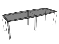 Стол для переговоров Glassline 237х100х75(эллипс) Стол для переговоров Glassline 237х100х75(эллипс)