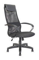 Кресло Кр76 ткань черный /сетка/пластик крестовина