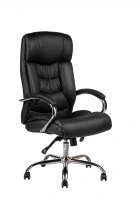 Кресло Аллегро ХРОМ черная экокожа Кресло Аллегро ХРОМ черная экокожа