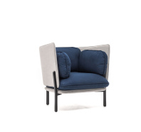 Кресло Bellagio 1 низкая спинка  low UNO silver/ blue  Кресло Bellagio 1 низкая спинка  low UNO silver/ blue