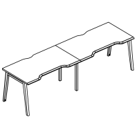 Рабочая станция &quot;Симметрия&quot; на металлокаркасе (2х160) Alta MT МР Б1Б 015.04-2