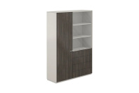 Шкаф для документов высокий (стекло прозрачное) Atlas NZ-0301+NZ-0302.GS.BT  Шкаф для документов высокий (стекло прозрачное) Atlas NZ-0301+NZ-0302.GS.BT