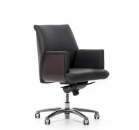 Кресло Zeus B кожа черная палисандр Кресло Zeus B кожа черная палисандр