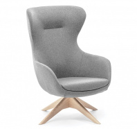 Кресло крутящееся Elegance Wood войлок серый