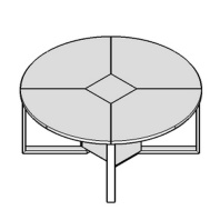 Стол переговоров круглый Metod D180