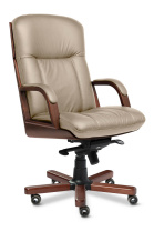 Кресло Cannes A бежевая кожа