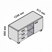 158528 IULIO - Сервисная тумба передвижная с замком 158528 IULIO - Сервисная тумба передвижная с замком