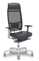 Кресло Sitland Executive Air сетка спинка / кожа сидение черный