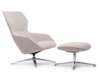 Кресло дизайнерское Selin F1705 RV Design c оттоманкой Кашемир