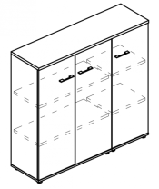 Шкаф средний комбинированный закрытый МР 9489 