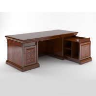 Стол руководителя с кожаной вставкой Monarch MN 2295A  Стол руководителя с кожаной вставкой Monarch MN 2295A
