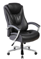 Кресло Riva Boss RCH 9373 черная экокожа Кресло Riva Boss RCH 9373 черная экокожа