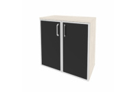 Onix O.ST-3.2R black Шкаф низкий широкий (2 низких фасада стекло лакобель в раме)