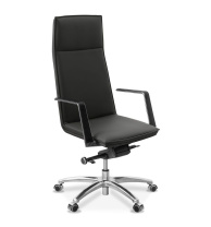 Кресло Соло натуральная кожа с компаньоном черная Кресло Соло натуральная кожа с компаньоном черная