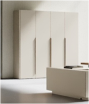 Шкаф 4-х дверный, гардероб в центре (двери ЛДСП) Superjet DM 