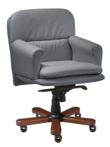 Кресло Multi-office Faust B серая кожа Кресло Multi-office Faust B серая кожа